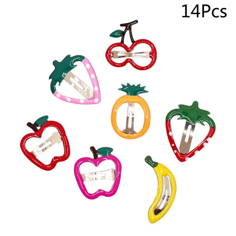 Lurrose 14pcs Hair Clip for Kids with Fruit Shape Hair Barrette for Girls - Image 4